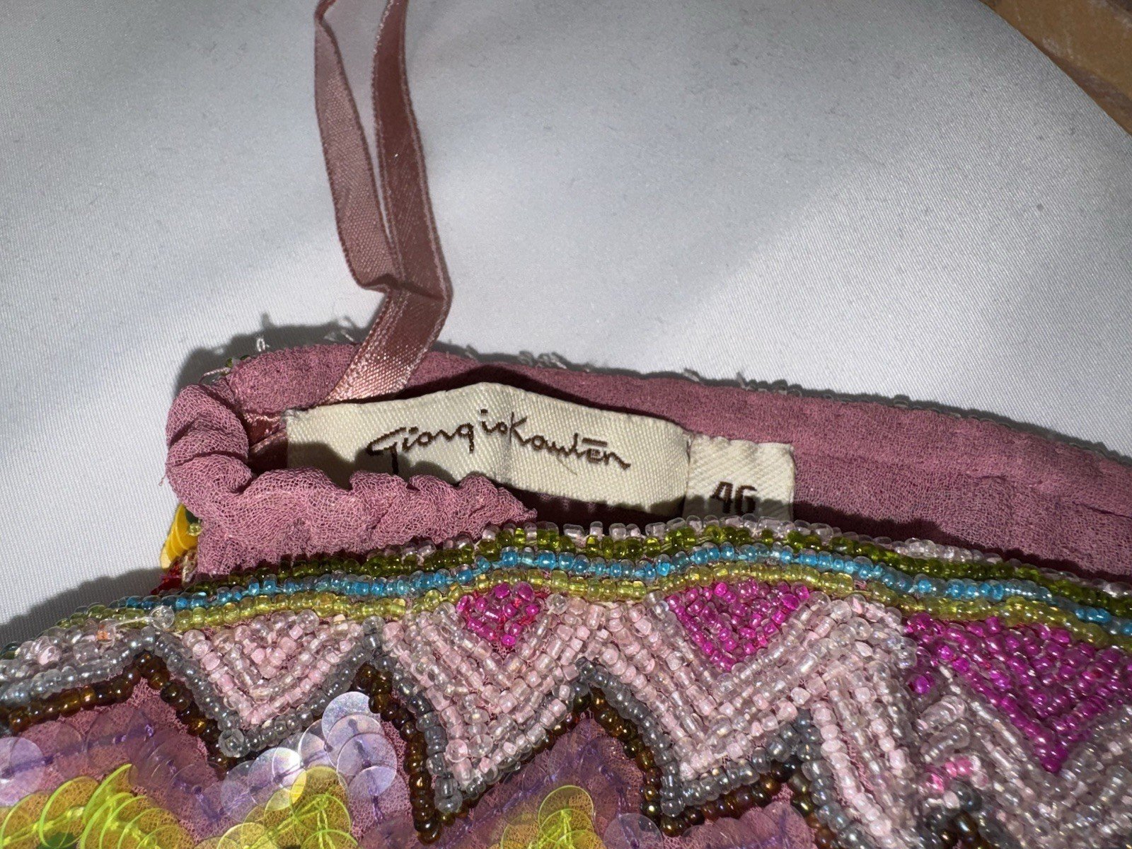 Giorgio Kauten Vintage 90’s Sequin Stretch Bandeau Top Size 46