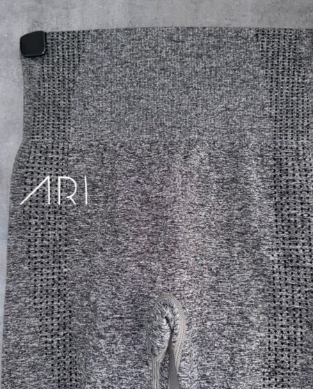 Grey Activewear Leggings With Black Polka Dot Detail To Leg High Waist S