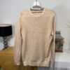 JACK&JONES BEIGE KNIT CREW NECK JUMPER SIZE S