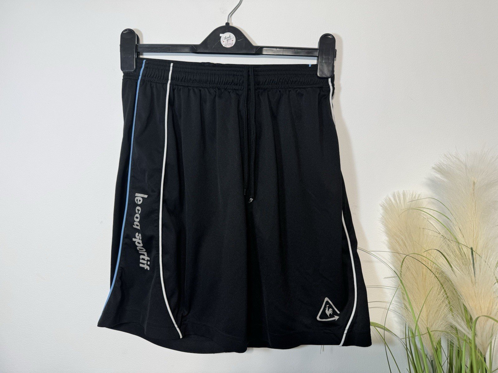Le Coq Sportif Black Graphic Gym Shorts Size M