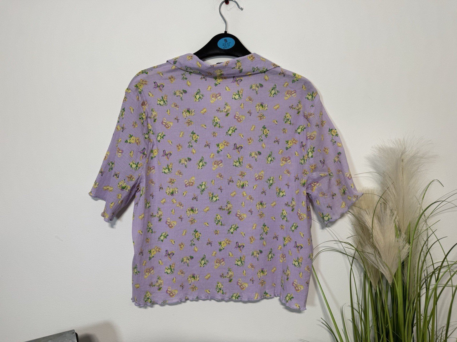 Lilac Butterfly Textured Blouse Size 8-10