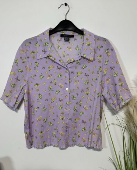 Lilac Butterfly Textured Blouse Size 8-10