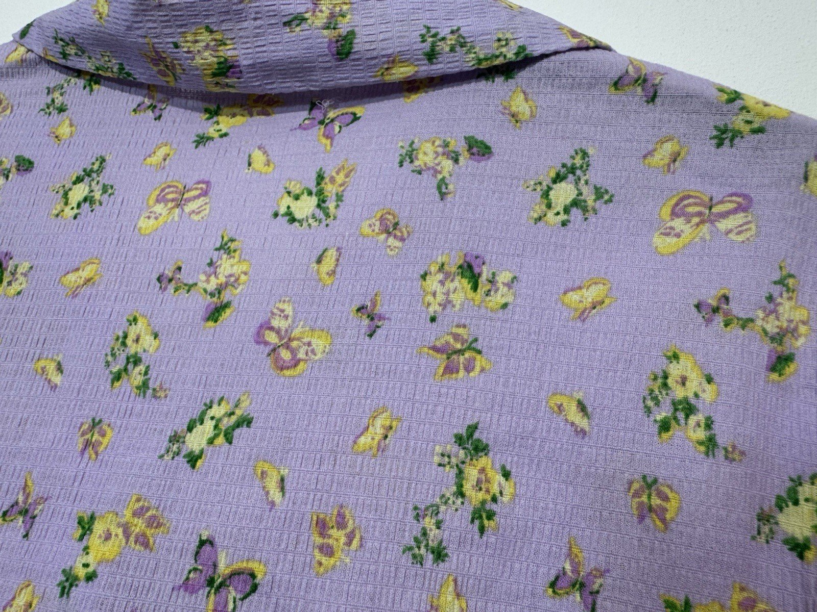 Lilac Butterfly Textured Blouse Size 8-10