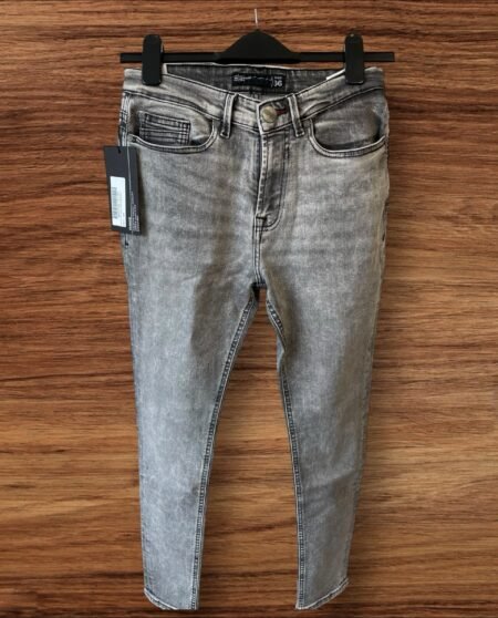 NEW Inside Black Skinny Fit Jean With Abrasion FrontRear Pocket Zip Closure S28R