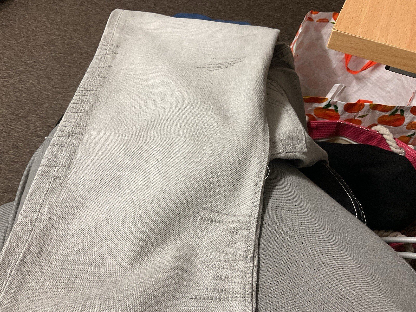 NEW Waven Oat Grey True Boyfriend Fit Zigzag Pattern Jeans Pockets S 24W