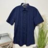 Navy Print Short Sleeve Shirt Size XL
