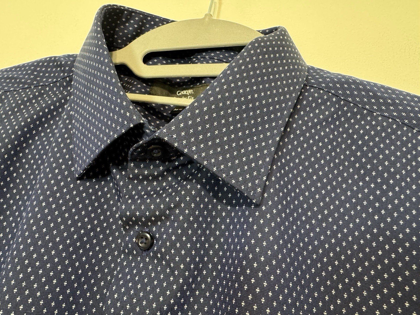 Navy Print Short Sleeve Shirt Size XL