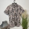 New Look Rose Pink Palm Print Short Sleeve Shirt Size M