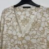 Next Cream Floral Print V-Neck Blouse Size 18