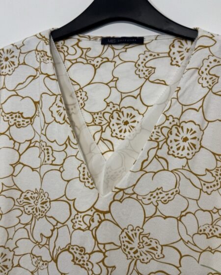 Next Cream Floral Print V-Neck Blouse Size 18