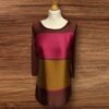 Next Long Sleeve Tunic Shiny Front Pink/Bronze Brown Stretch Rear Size 12