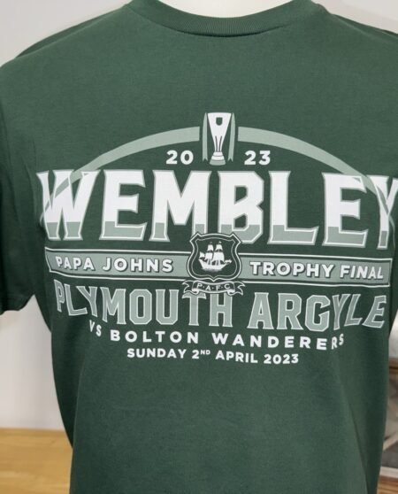 Papa Johns Trophy Final Wembley 2023 Green T-shirt Size XL