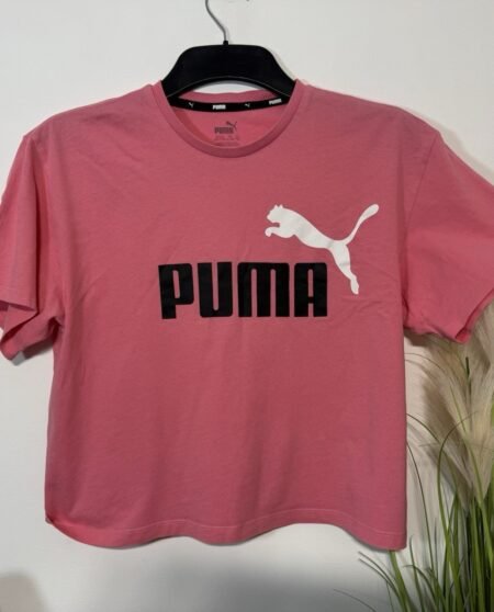 Puma Pink Graphic Crop T-Shirt Size S