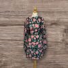 River Island Floral Dress Lace Effect Front Detail Belted Side Zip Size 12