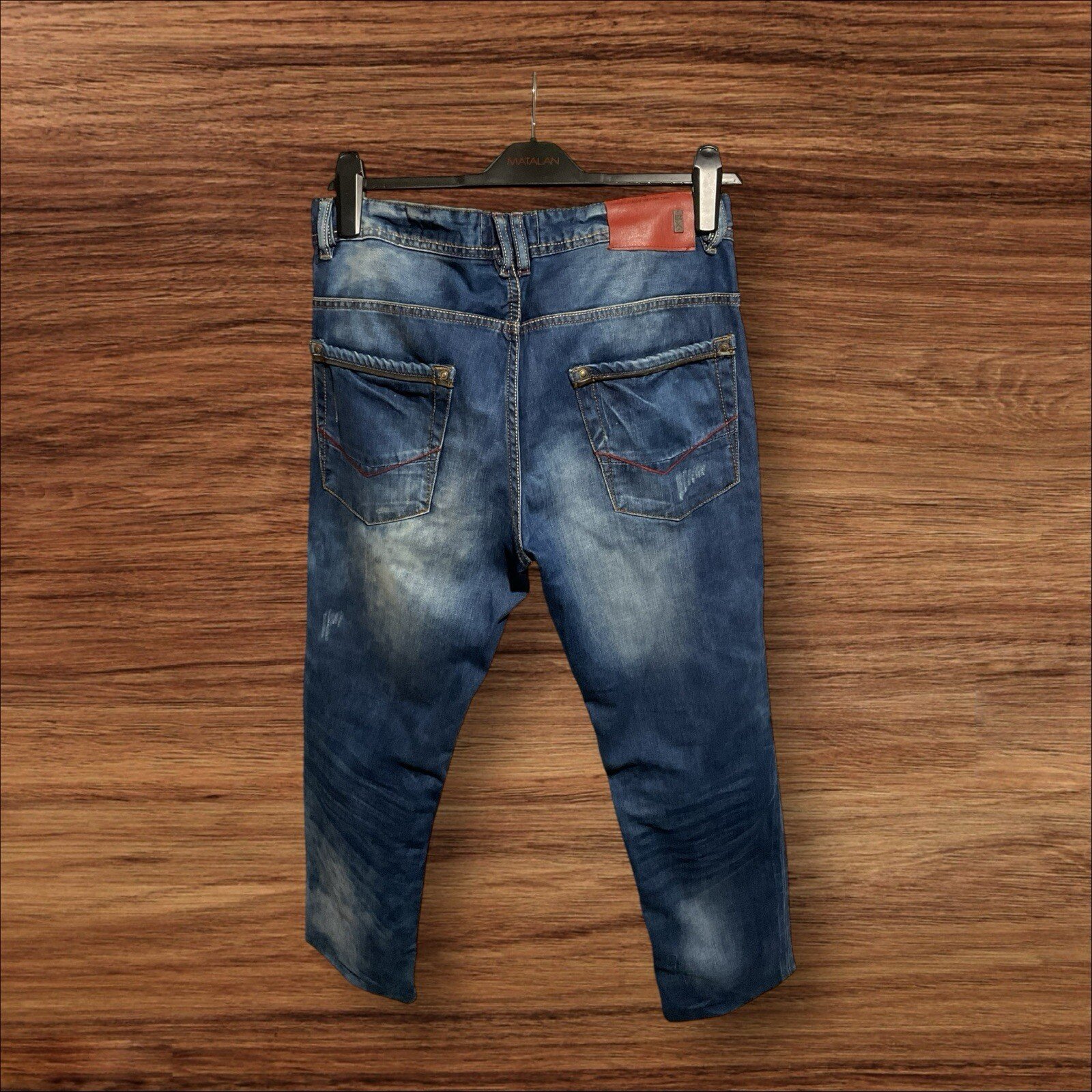 Springfield Dark Label Distressed Jeans Button Close Waist 34in