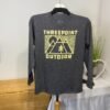Three Point Charcoal Graphic Long Sleeve Top Size S