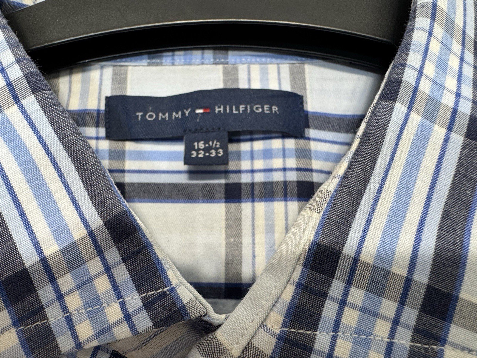 Tommy Hilfiger Check Slim Fit Long Sleeve Shirt Size L