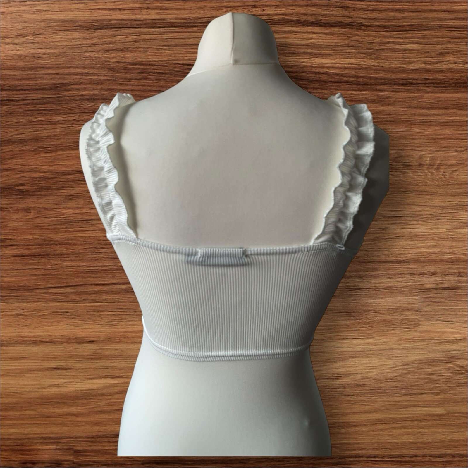Womens PLT Bandeau Stretchy Tie Up Top White Size 6