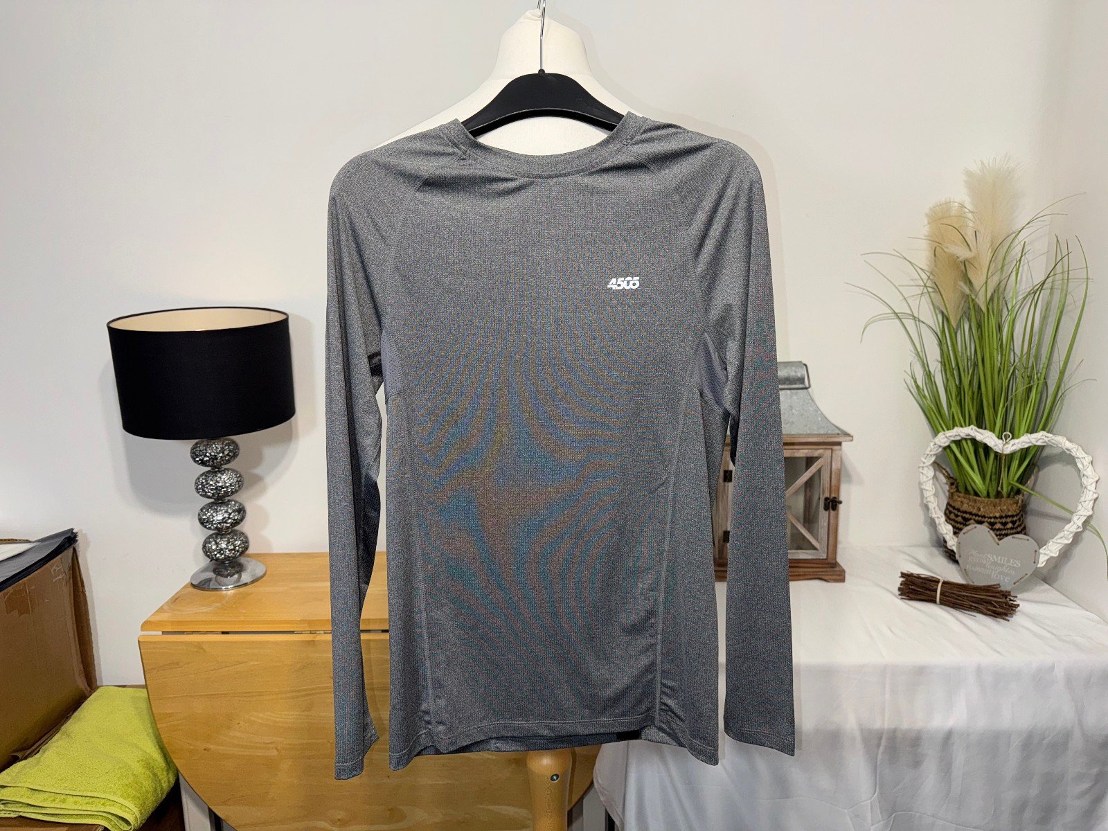 ASOS 4505 Strength Grey Quick Dry Training Top Size S
