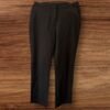 Black Polyester Trousers Front/rear Pockets Waist And Detail Straight Leg Size10