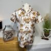 BooHoo Man Short Sleeve Open Collar Print Shirt Size M