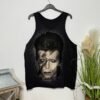 David Bowie Black Graphic Vest Top Size XL