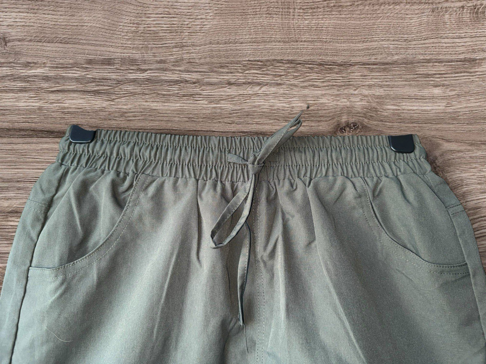 Deep Green Elasticated Drawcord Shorts Size 10