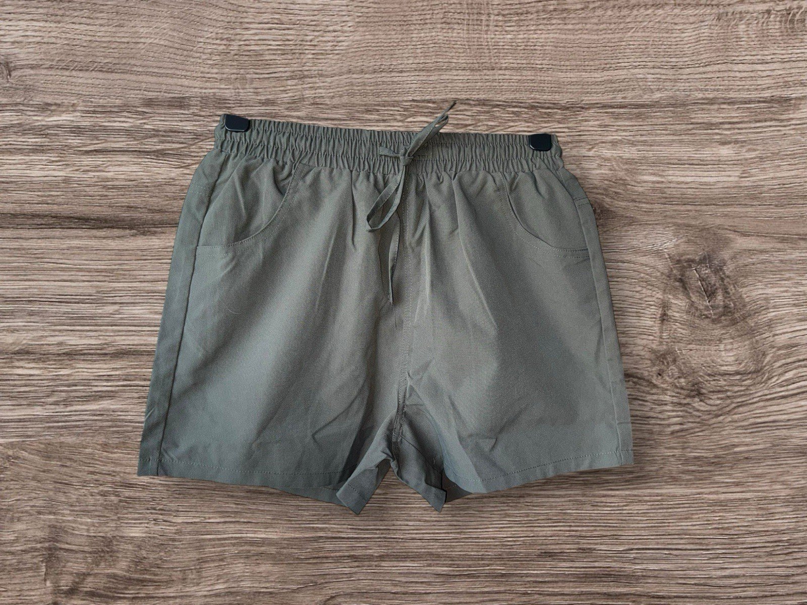 Deep Green Elasticated Drawcord Shorts Size 10