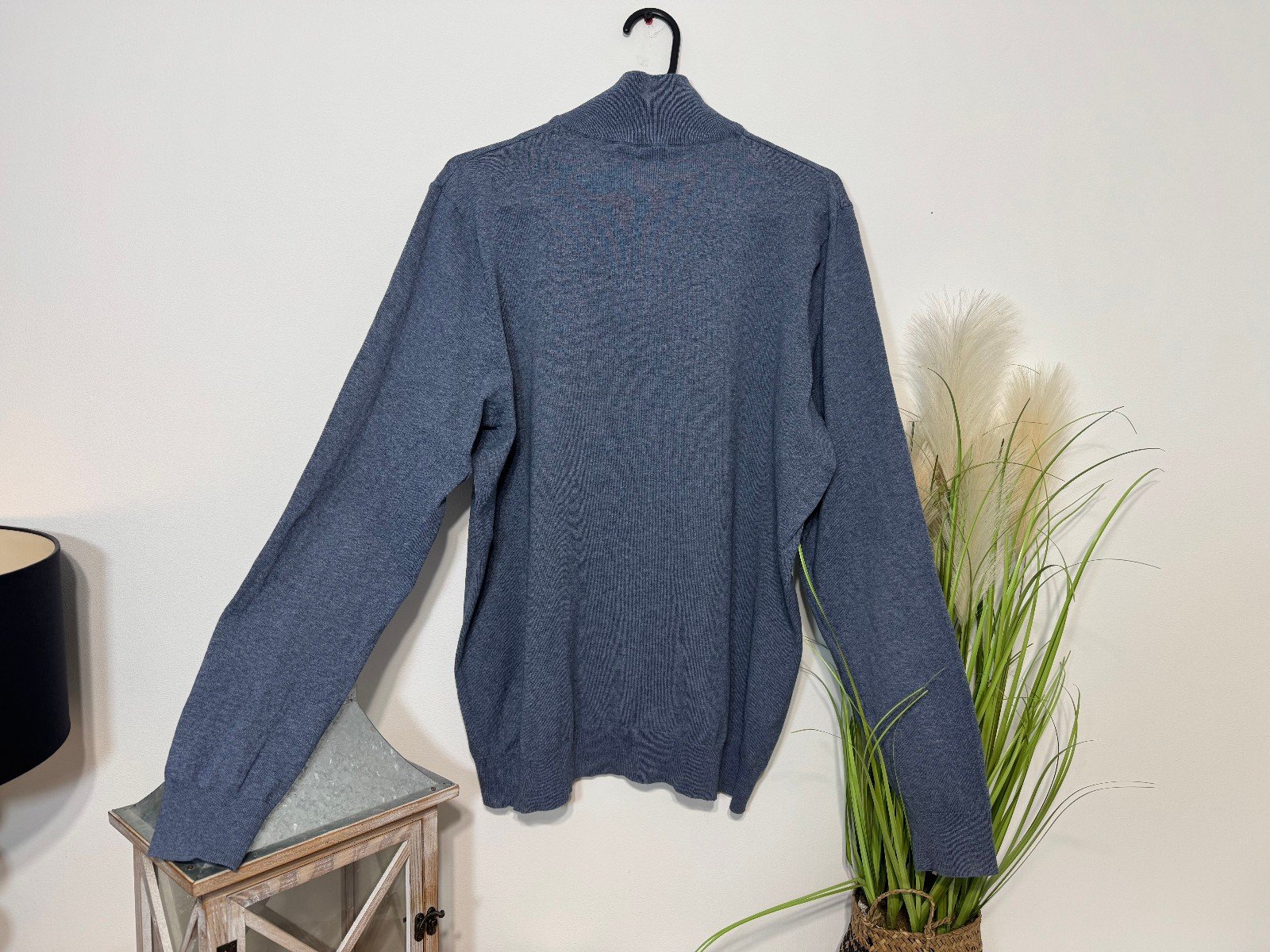 F&F Powder Blue 1/4 Zip High Neck Jumper Size L