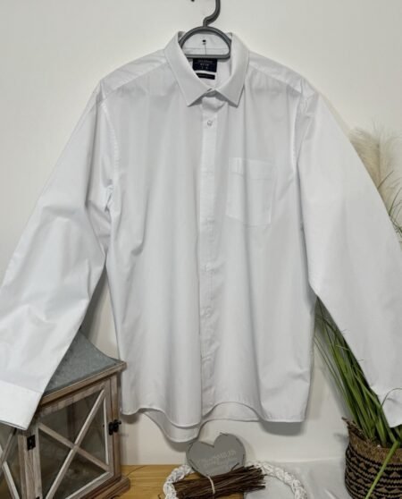 F&F Tailoring White Long Sleeve Shirt Neck 17