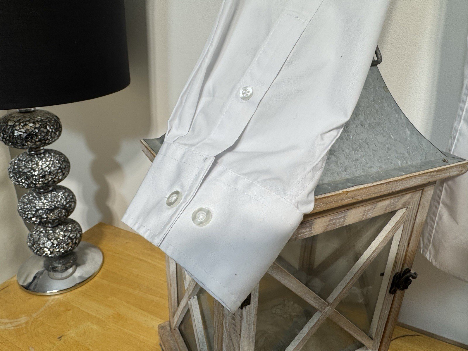 F&F Tailoring White Long Sleeve Shirt Neck 17