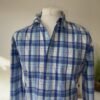 Gap  Blue Check Vintage Wash Fini Vintage Classic Fit Cotton Shirt Size L