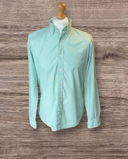 Gap Mint Fine Pinstripe Dress Shirt Button Down Collar Size S