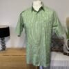 Green Stripe Short Sleeve Cotton Shirt Neck 17.5in