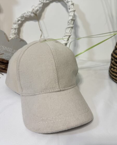 Ivory Fleece Adjustable Snapback Cap One Size