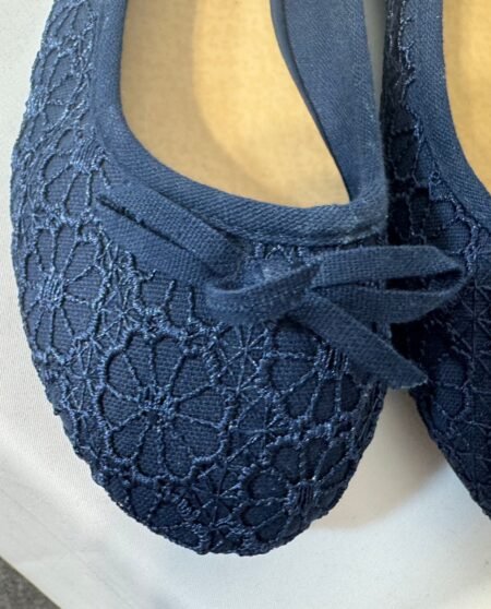 LILLEY NAVY FLORAL BALLET PUMPS SIZE 5