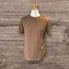 Manfinity Taupe Waffle Design T Shirt Round Neck Short Sleeve Size M