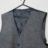 Men’s Racing Green Grey Blue Herringbone Lined Waistcoat Chest 46 R