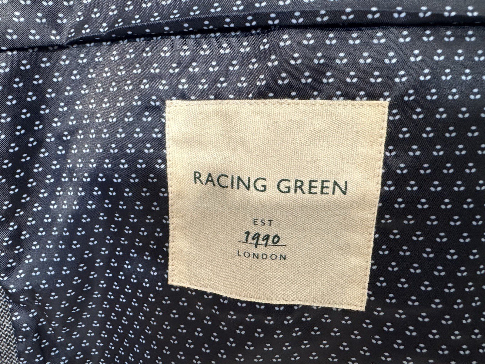 Men’s Racing Green Grey Blue Herringbone Lined Waistcoat Chest 46 R