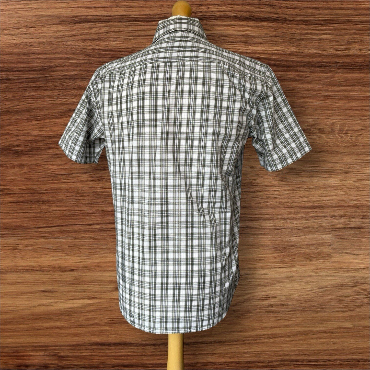 Mens Tu Green Check Short Sleeve Shirt Regular Fit Size S
