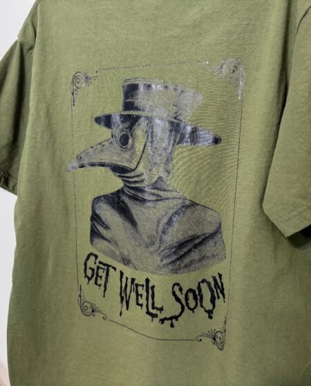 Plague Doctor Deep Khaki Graphic T-Shirt Size M