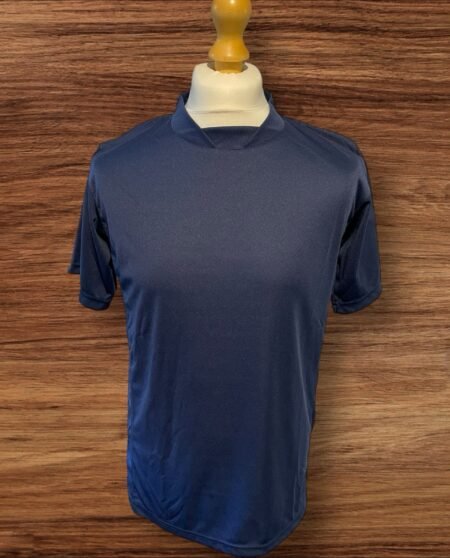Pro Wear Blue Gym Top Aireated Sides Round Neck Short Sleeves Size M