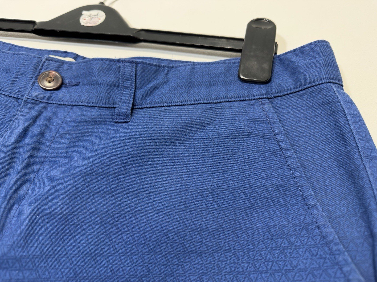 Royal Blue Tri Pattern Chino Shorts