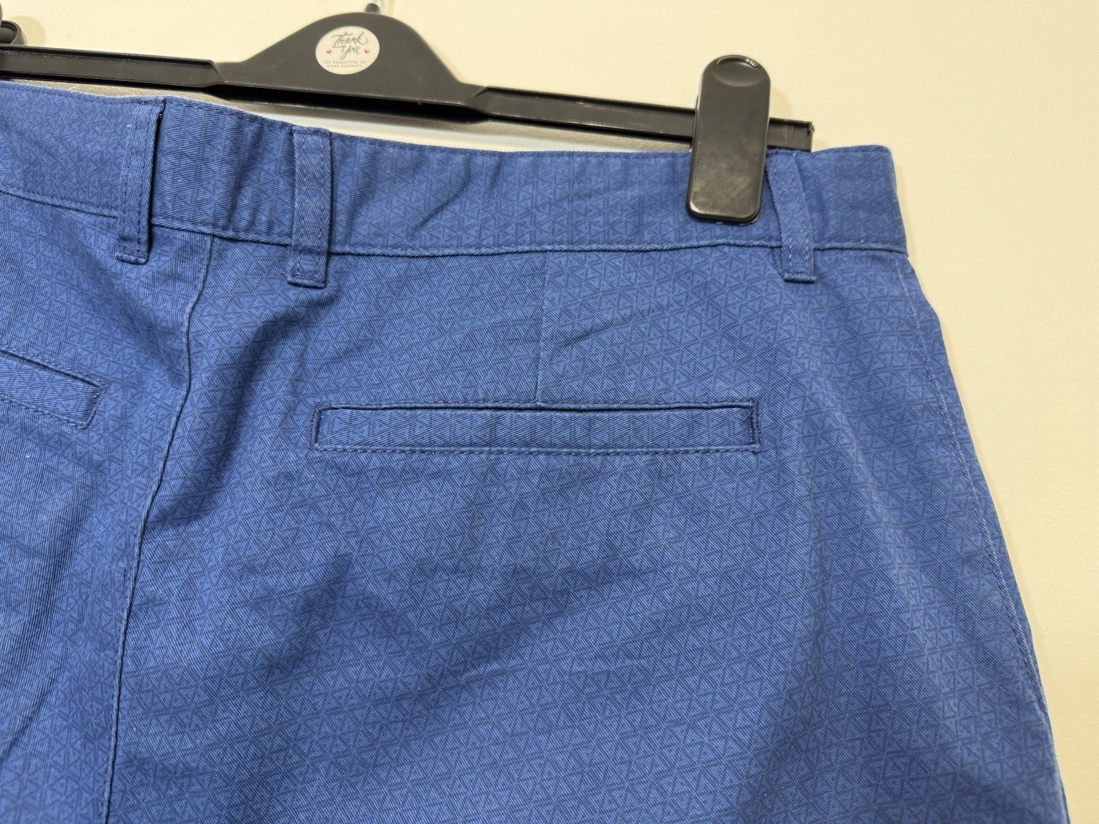 Royal Blue Tri Pattern Chino Shorts