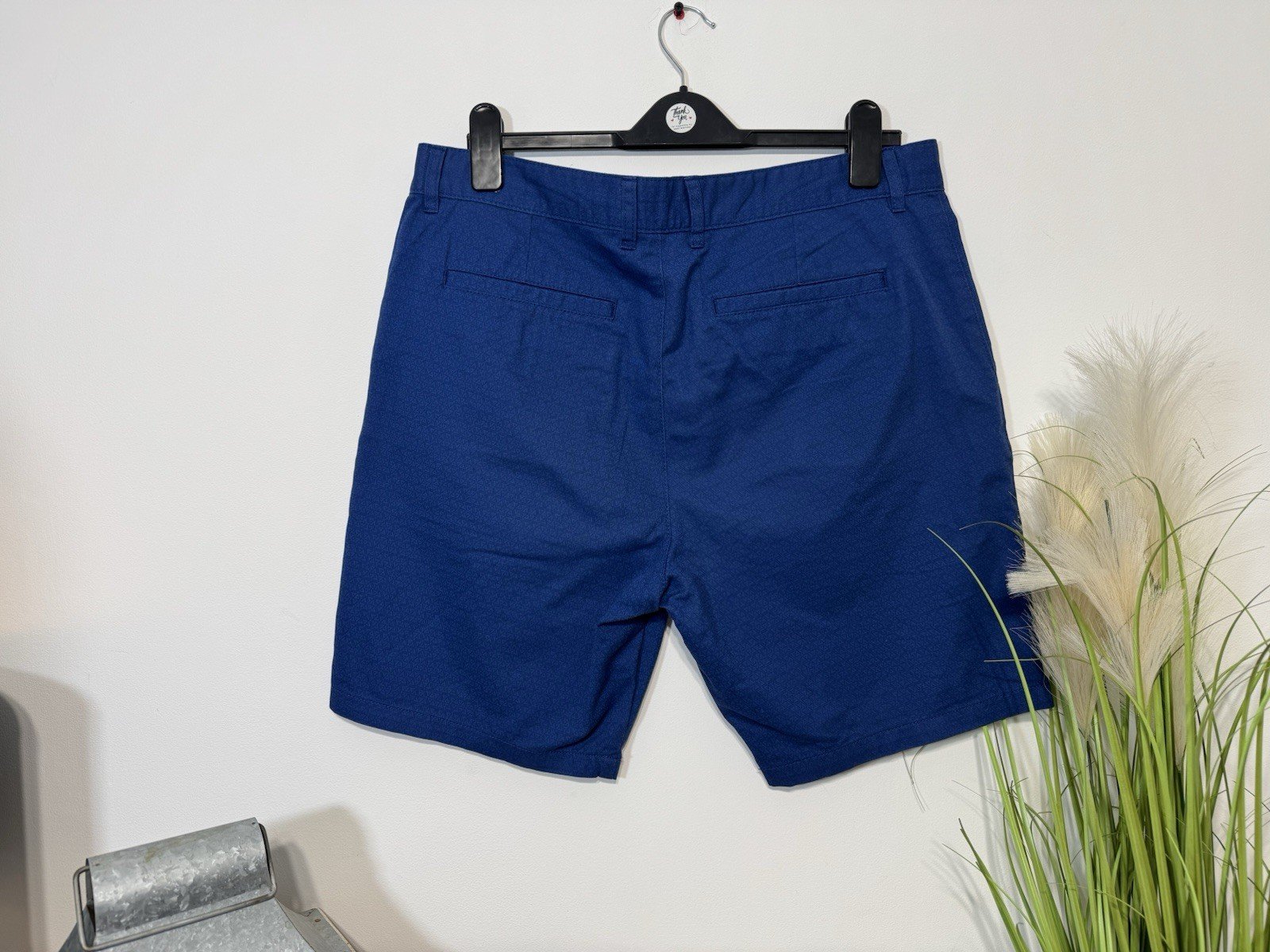 Royal Blue Tri Pattern Chino Shorts