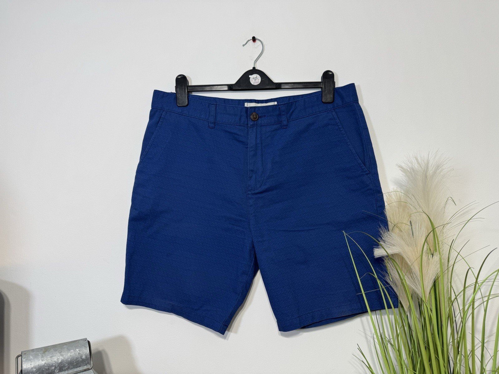Royal Blue Tri Pattern Chino Shorts