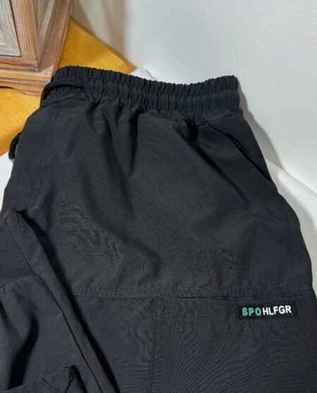 SPOHLFGR Black Stretch Lightweight Relaxed Fit Joggers Size XL
