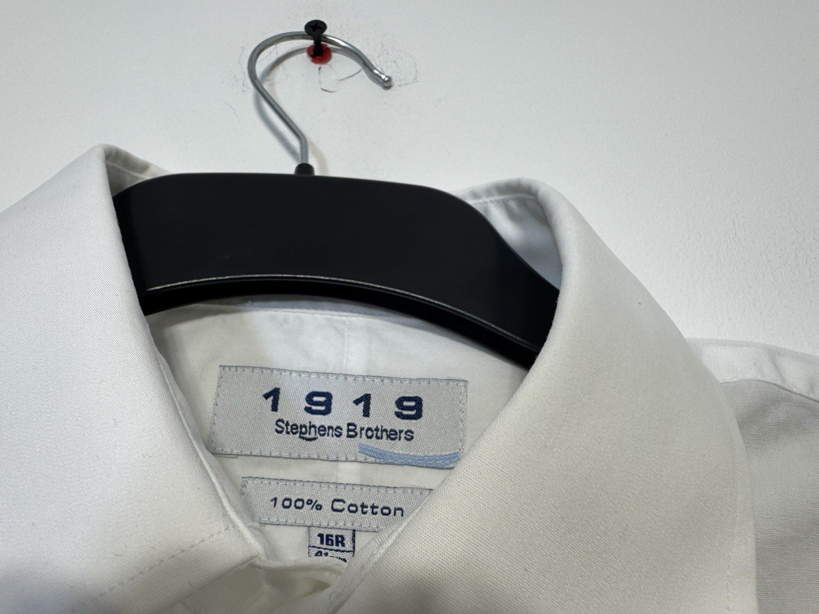 Stephen’s Brothers White French Cuff Long Sleeve Dress Shirt Neck 16