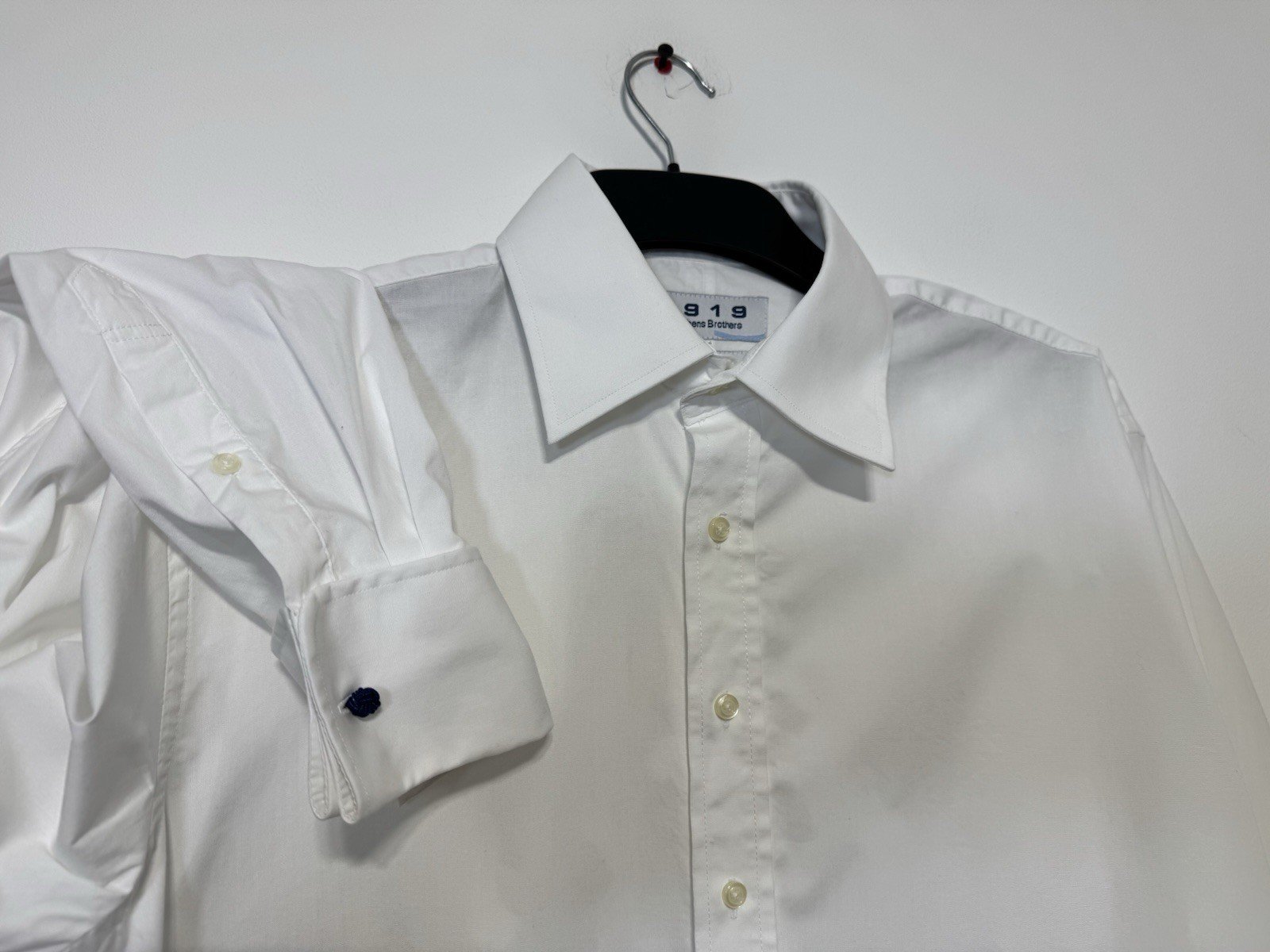 Stephen’s Brothers White French Cuff Long Sleeve Dress Shirt Neck 16