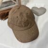 Taupe Cotton Canvas  Adjustable Baseball Cap One Size